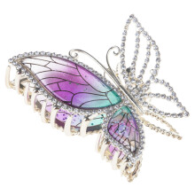 Pince à cheveux en métal, grande conception papillon, pour