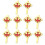 Set aus 10 Stück Anstecknadel mit-Goldfarbenes Rot 1