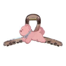 Pince Ă cheveux en forme de chiot mignon, en plastique solide,