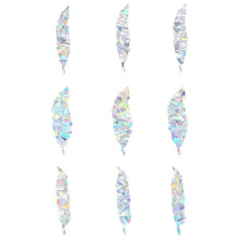 Autocollants prismatiques arc-en-ciel, réutilisables pour portes vitrées, protection anti-collision pour les oiseaux, sans résidus, adhérence