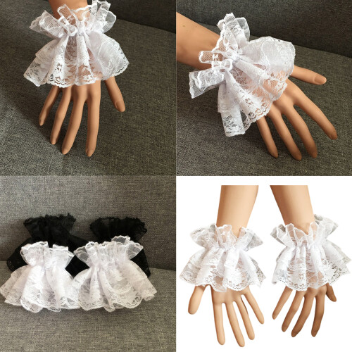 Airy Mesh Wrist Guards Sun Protective Wear Stretch Design White 1