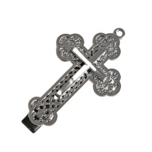 Fretwork croix pince à cheveux pour femmes sculpté 2000s