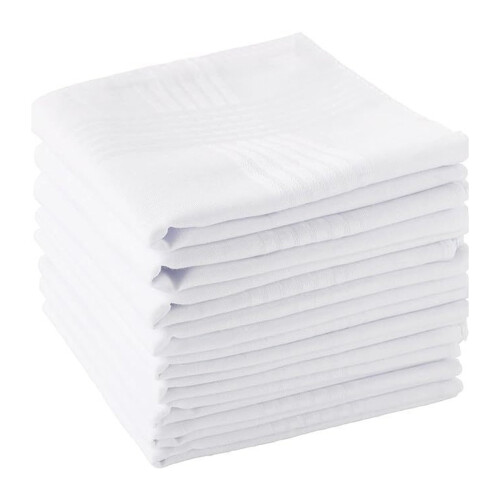Pocket Square White Handkerchief for Various Occasion