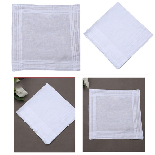 Pocket Square White Handkerchief for Various Occasion 1