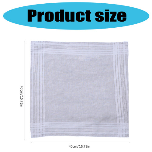 Pocket Square White Handkerchief for Various Occasion 2