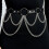 Vrouwen Punk Mode-accessoire Multi Chain Belt Verstelbare Gothic 5