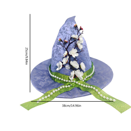 Easter Party Gathering Witch Hat with Flower for Halloween 2