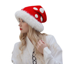 Unique Dotted Mushroom Designs Hat Popular Furry Plush Brims Hat