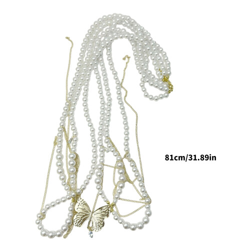 Chaîne de taille perlée multicouche avec glands, bijoux de corps 2