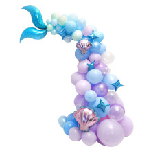 Kit de guirlande de ballons sirène, ballons en latex naturel pour une décoration de fête polyvalente comprenant une guirlande de ballons
