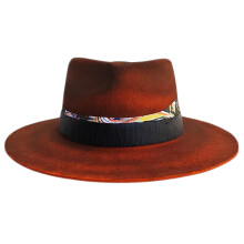 Wool Homburg Hat Wool Panama Hat Gift for Boyfriend Cowboy Hats
