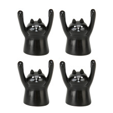 4 Stück Cartoon-Fotoclips, süßer Katzenstil,