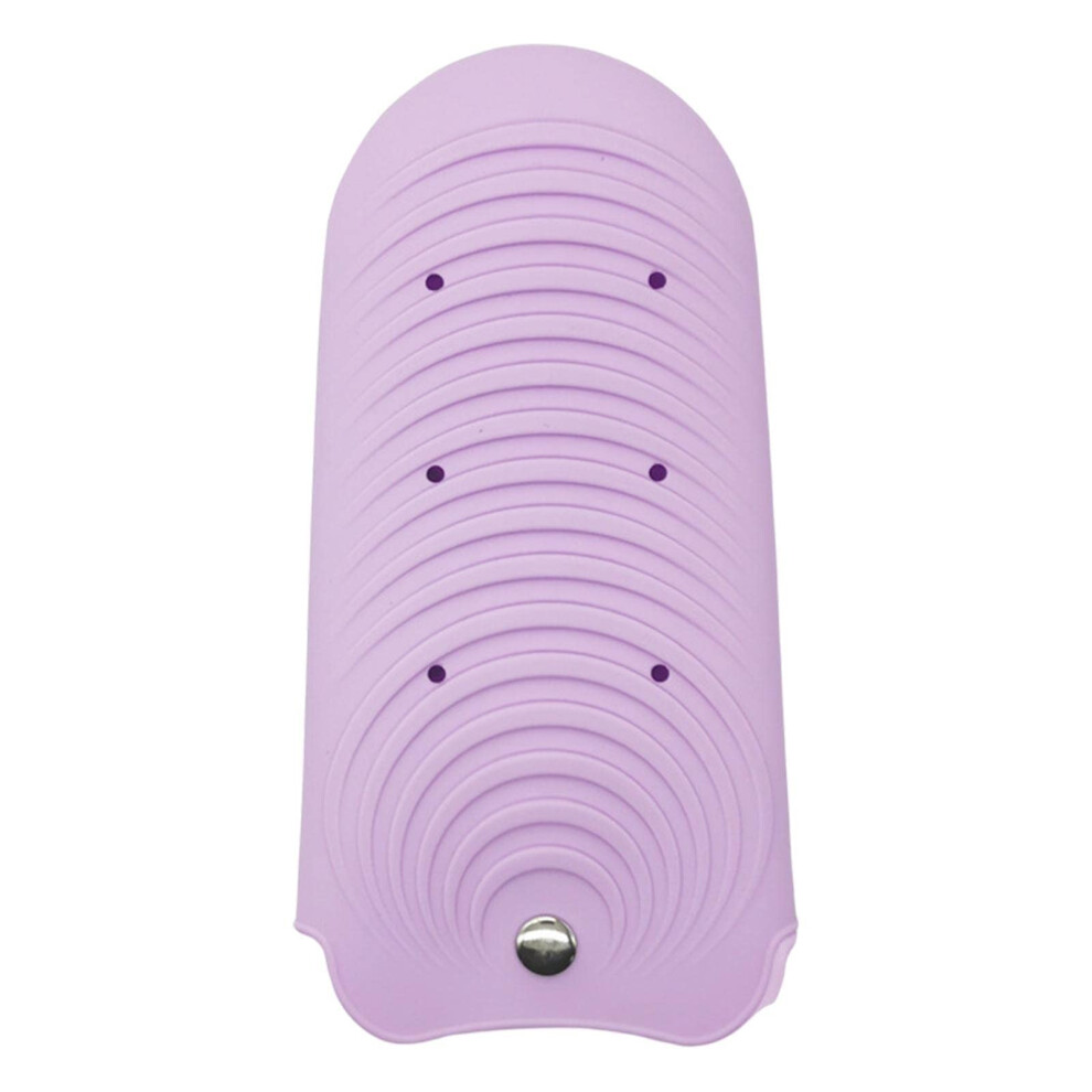 Purple Curler Thermal Insulation Cover 1X Nonslip Water Protection Hairdressing Tool For Bathroom Antiscald