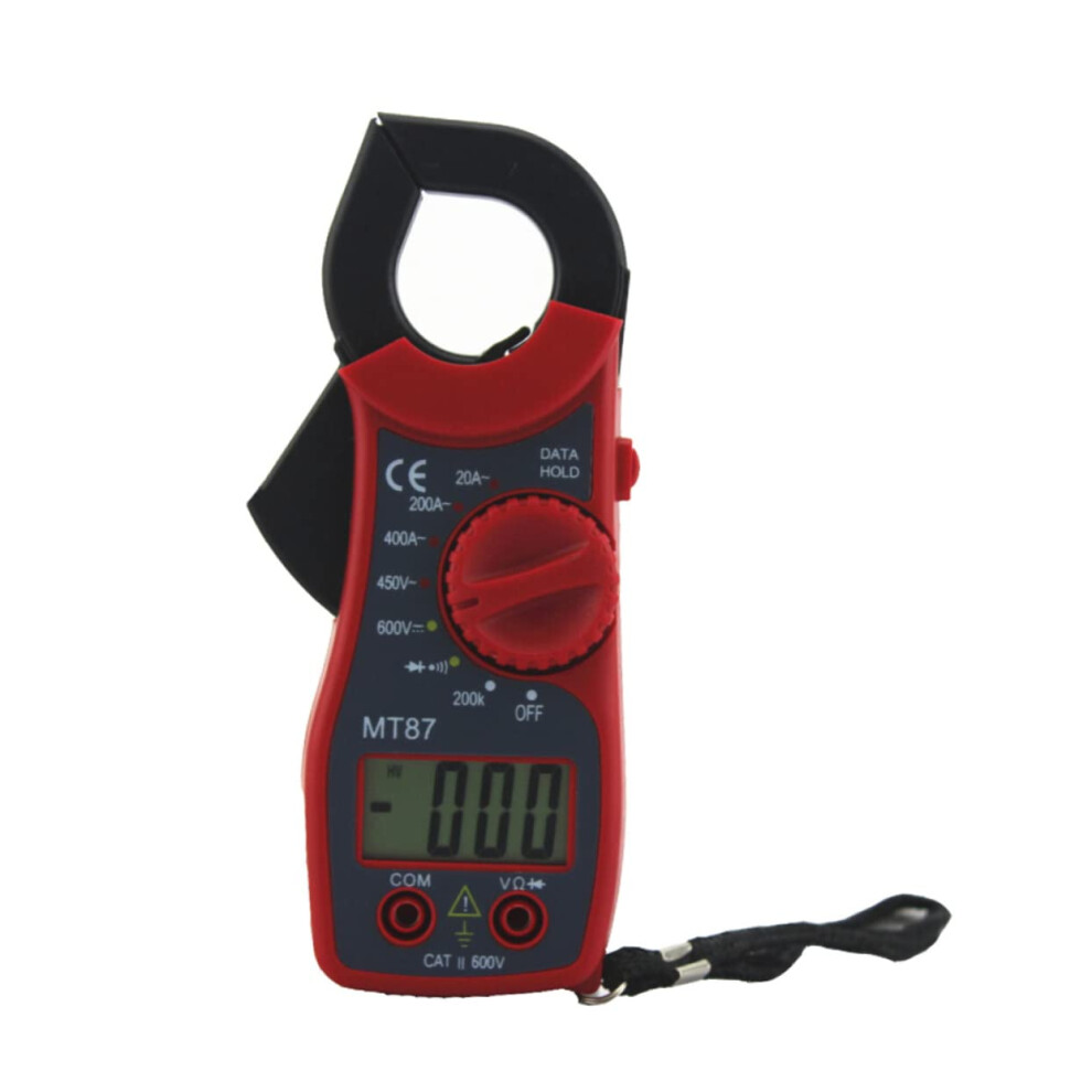 Electronic Measuring Instrument Digital Clamp Meter, Voltage And Current, Diode Test, Compact Red Multitester 9067246280949