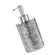 Bathroom Hand Sanitizers Container-Transparent Gray Round