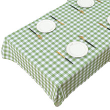 Rectangle Table Cloth For Dining, 100% Waterproof Durable PVC Spill Proof Cover, Easy Care Wipe Clean Heat Resistant Vinyl For Outdoor Indoor Use, Sta