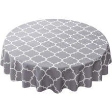 Rectangle Table Cloth for Dining Table Protection, Stain Resistant Vinyl Tablecloth with Flannel Backing for Rectangle Tables, Geometric Clouds Patter