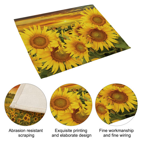 Σετ 4 πετσετών μπάνιου Sunrise Sunflower, πετσέτα υψηλής απορροφητικότητας ηλίανθου για 2