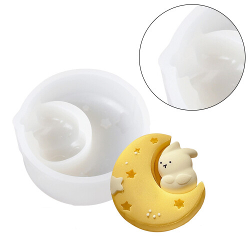 Moon Rabbits Mooncakes Mould Silicone Mousse Cake-Moon Rabbit C