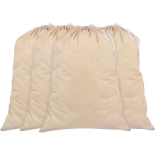 Sacchi per la biancheria, sacchi per la biancheria in cotone resistente con chiusura sicura a coulisse, multiuso e lavabili in lavatrice per casa,
