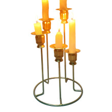 Kerzenhalter aus Schmiedeeisen, spitz zulaufender-Gold