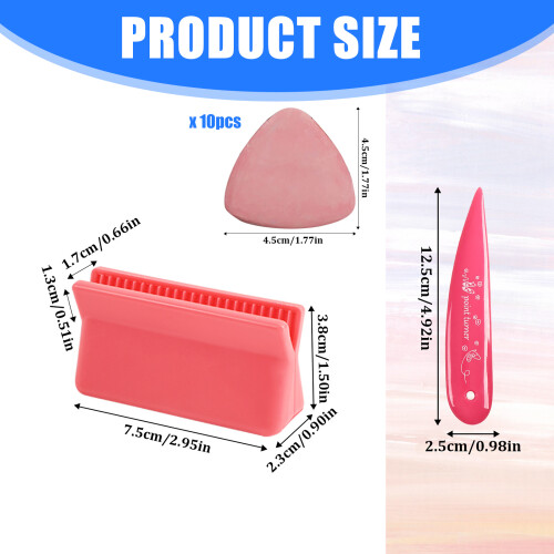 Sewing Marking Tool Set with Tailor's Chalks Plastic Bone Folder 2