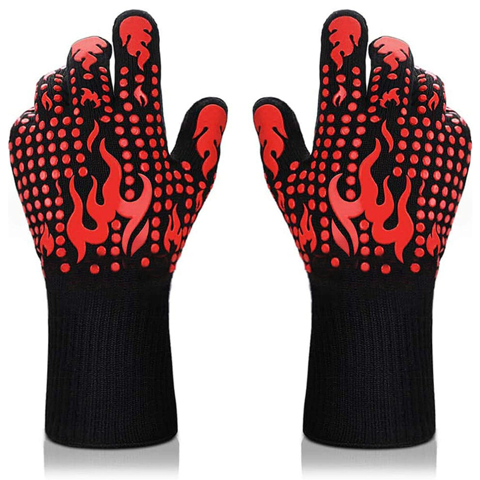 HeatShield Hero, Resistant To 800 Degrees Celsius Heat, Non-Slip Silicone Grip Design, Flexible Five-Finger Construction, Sweat Absorption To Keep