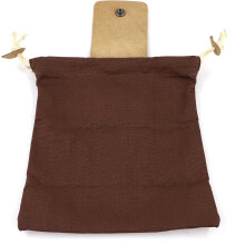 Bolsas multiuso de couro, bolsa de lona encerada para coleta de cogumelos, bolsa portátil para atividades ao ar livre com fechamento por cordão