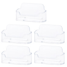 5PCS Clear Business Card Organizers For Desktop Acrylic Business