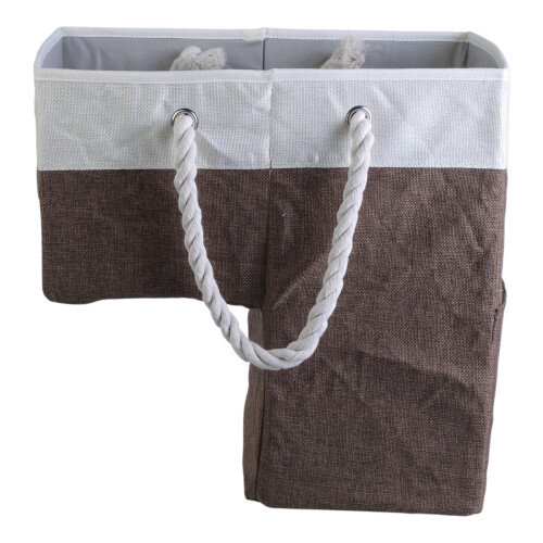 Stair Basket Foldable Storage Basket Suitable for-brown beige