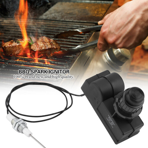 Electronic Igniter for Outdoor Fire Systems, Push Button Ignition Kit with Grounded Spark Wire and Ceramic Electrode Mount, Fire Pit Ignitor 2