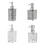 Cosmetic Foam Bottle Dispenser Foam Container-Clear Square 2
