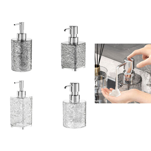 Cosmetic Foam Bottle Dispenser Foam Container-Clear Square 2