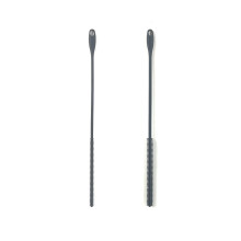 2Pcs Long Straw Cleaning Brush Silicone Straw Brush-Dark Gray