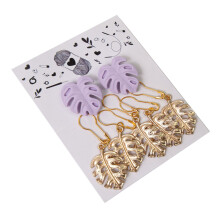 Locking Stitching Marker Knitting Needle Point-purple monstera