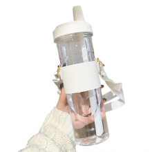 Bouteille d'eau en paille amovible, grande tasse à jus en-850ML