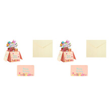 Envelop 3D-dozen verjaardagskaart voor vakantiegroeten-2 sets