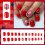 24x Independence Day Press On Nail Square False Nail Full Cover 4