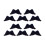 10pc/20PCS/50PCS Plüsch Flügel Form Patches Machen-Schwarz 10 1