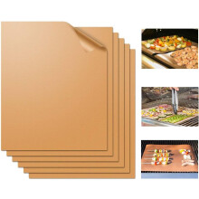Zestaw wielorazowych mat do grilla miedzianego, nieprzywierające i odporne na ciepło arkusze do grillowania BBQ, łatwe w czyszczeniu do grilla