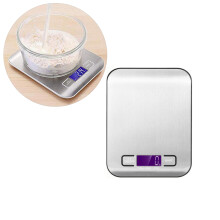 Balança leve de aço inoxidável para confeitaria, balança digital portátil com alta precisão e visor LCD retroiluminado azul com função de
