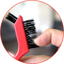 Kit de limpieza de parrillas de alta resistencia, cepillo para parrillas con cerdas duraderas para acero inoxidable, cepillos de nailon portátiles