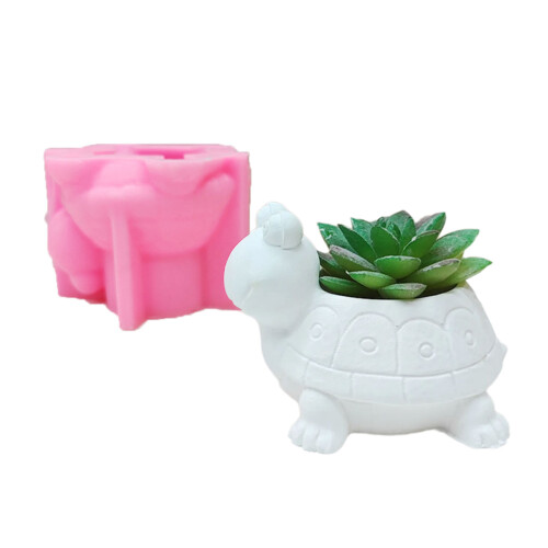 Pots de fleurs en forme de tortue, moule en résine époxy,