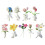 Décorations de bouquet de fleurs tricotées pour centres de-09 2