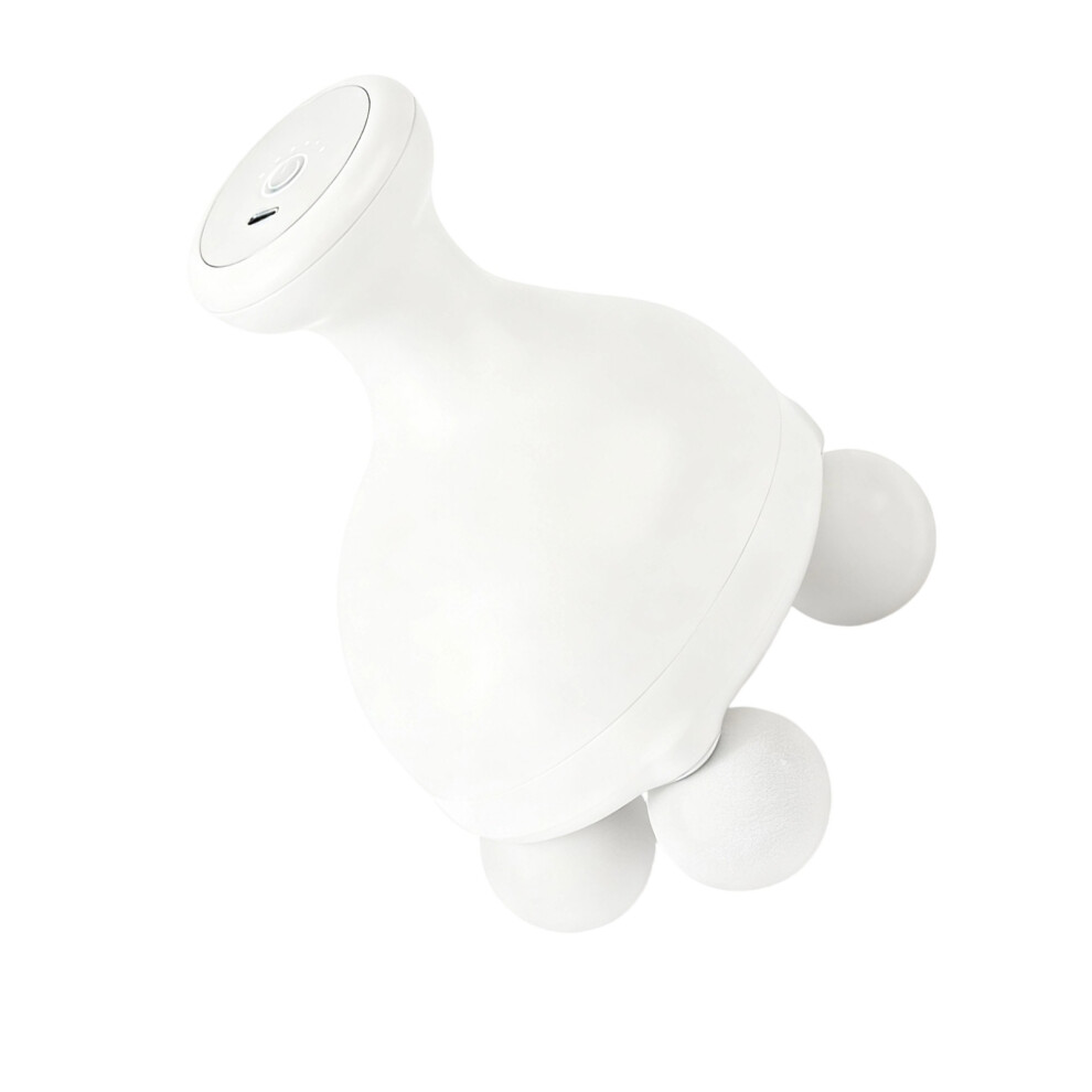 Rechargeable 4 Head Deep Tissue Massage Portable Quiet-White