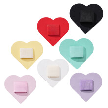 Set of 7 Love Heart Shaped Pen Clip PU Leather Self Adhesive