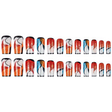 24 pièces de paillettes élégantes à coller sur les ongles pour