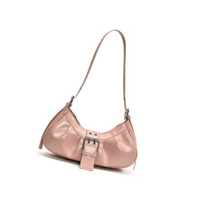 Sac à bandoulière plissé pour femmes, sac à bandoulière-Rose