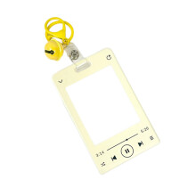 Porte-carte thème lecteur de musique avec porte-clés-K