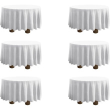 Round Tablecloth With Seamless Design, Round Tablecloth Water Resistant Polyester Table Clothes For Dining Table Buffet Parties And Camping, Decorativ
